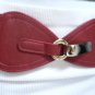NEW WOMEN WAIST LOW HIP ELASTIC BRIGHT RED FASHION BELT METAL BUCKLE 27"-35" S M