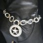 NEW WOMEN SILVER 1 BOOT CHAINS STRAP RHINESTONES TEXAS STAR WESTERN SHOES CHARM