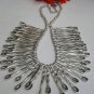 NEW WOMEN MATCHES METAL SILVER CHAINS BIG STATEMENT FASHION NECKLACE HANDMADE
