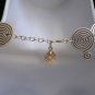 NEW WOMEN METAL CIRCLES ANTIQUE SILVER CHAINS FASHION NECKLACE HANDMADE TURKEY
