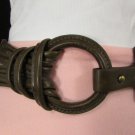 NEW WOMEN HIP ELASTIC MOCHA BROWN WIDE FASHION BELT LOOP BUCKLE 27"-35" S-M-L