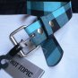 NEW MEN HOT TOPIC BELT BONDED LEATHER BLUE BLACK SQUARES X-LARGE SIZE 40"-42" XL