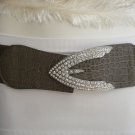 NEW WOMEN HIP WAIST ELASTIC GRAY ARROW FASHION BELT RHINESTONES 27"-38" S M L