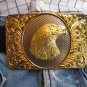 NEW MEN SQUARE SILVER METAL COWBOY WESTERN FASHION GOLD BELT BUCKLE EAGLE HEAD