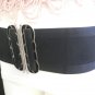 NEW WOMEN HIP WAIST ELASTIC BLACK FASHION BELT BUTTERFLY BUCKLE 30"-48" S-XL