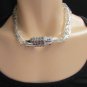 MEN CHUNKY SILVER METAL CHAINS BIG NUMBERS LOCK PENDANT TRENDY FASHION NECKLACE