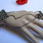 NEW WOMEN ANTIQUE SILVER METAL HAND CHAINS JEWELRY PUNK CUFF TO RING SLAVE RING