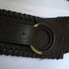 NEW WOMEN HIP WAIST ELASTIC WIDE DARK BROWN WIDE FASHION BELT RING 29"-35" S-M