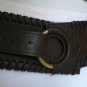 NEW WOMEN HIP WAIST ELASTIC WIDE DARK BROWN WIDE FASHION BELT RING 29"-35" S-M