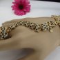 WOMEN GOLD METAL LONG TIGER HAND CHAIN FASHION SLAVE RHINESTONES BRACELET RING