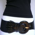 NEW WOMEN ELASTIC HIP BLACK WIDE CORSET METAL HIGH WAIST FUN BELT M-L-XL-XXL