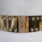 New Women Fashion Gold Metal Plate Belt Big Rhinestones Fits Sizes S M L 28"-38"