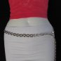 WOMEN WAIST HIP THIN SILVER METAL CHAINS CONTEMPORARY FASHION BELT XS-XL 25"-40"