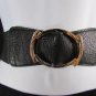 New Women Elastic Fashion Belt Hip High Waist Gold Metal Buckle Black Beige S M