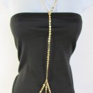 New Women Classic Circles Gold Metal Body Chain Leaf Long Fashion Necklace