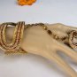 NEW WOMEN GOLD METAL HAND CHAIN BALLS RHINESTONES FASHION SLAVE BRACELET RING