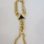 N. Women Chunky Gold Thick Metal Hand Chain Fashion Jewelry Bracelet Big Pyramid