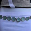 NEW WOMEN GOLD METAL BIG MINT GUMMY DROP CHAINS THIN FASHION BELT 27"-40" S-XL