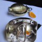 NEW MEN COWBOY WESTERN FASHION SILVER BELT BUCKLE GOLD GRENADE KEYCHAIN LIGHTER