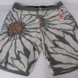 NEW QUIKSILVER MEN POOL SHORTS THUMPER IVORY GRAY EXPLODE SWIMSUIT BOXER SIZE 32