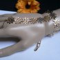 NEW WOMEN GOLD FASHION HAND CHAIN MINI MULTI FLOWERS WRIST BRACELET SLAVE RING