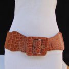 New Women Elastic Hip High Waist Belt Green Silver Coral Mocha Brown Navy Blue