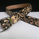 NEW MEN BLACK GENUINE LEATHER WESTERN FASHION BELT BIG SKULLS DEATH SNAKES 34