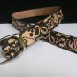 NEW MEN BLACK GENUINE LEATHER WESTERN FASHION BELT BIG SKULLS DEATH SNAKES 34