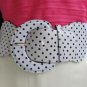 N. WOMEN HIP WAIST ELASTIC WHITE FASHION BELT BLACK POLKA DOTS 32"-45" M L XL