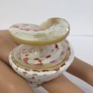 New Women Large Real Genuine Seashell Fashion Ring Big White Handmade Size 6 7.5
