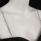 New Women Decorative Accessories Lingerie Bra Straps Rhinestones Green Blue Pink