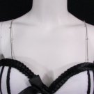New Women Decorative Accessories Lingerie Bra Straps Silver Metal Rhinestones