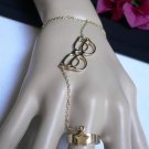 NEW WOMEN GOLD THIN CASUAL BRACELET METAL SUNGLASSES HAND CHAINS SLAVE STAR RING