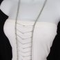 New Women 2014 Silver Waves Metal Body Chain Front Necklace Hot Fashion Jewelry