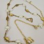 New Women Decorative Accessories Lingerie Bra Straps Gold Metal Big Pearl Beads