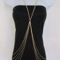 New Women Thin Gold Metal Sexy Wave Hips Body Chain Necklace Fashion Jewelry