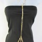 New Women Classic Thin Gold Metal Body Chain Leaf Fashion Jewwlry Long Necklace