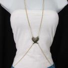 New Women Gold Body Chain Long Necklace Angel Wings Fashion Jewelry Rhinestones