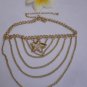 NEW WOMEN GOLD CHAINS BOOT BIG STRAP STAR SILVER RHINESTONES WESTERN SHOES CHARM