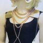New Women Gold Metal Plate Shoulders Chunky Body Chain Necklace Fashion Jewelry