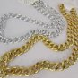 New Chunky Metal Thick Chains 35" Long Fashion Necklace Silver / Gold Hip Hop