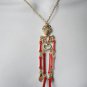 New women necklace silver / gold skeleton body 13" long chains halloween style