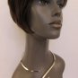 New Women Thin Silver Classic Metal Choker Fashion Necklace Round Drop Pendant