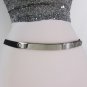 New Women Gold / Silver Metal Plate Narrow Fashion Thin Belt Plus 30"-45" M L XL