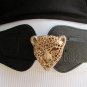 NEW WOMEN HIP WAIST GOLD METAL TIGER HEAD BUCKLE BLACK FASHION BELT 26"-35" S M
