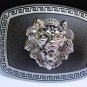 New Men Women Big Silver Metal Western Fashion Buckle Lion Head Black Background