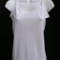 NEW WOMEN WHITE BASIC TANK TOP SEXY CAMISOLE SPAGHETTI STRAPS PLUS SIZE M / L