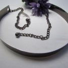 WOMEN HIP HIGH WAIST 1.25" THICK PEWTER METAL PLATE FASHION BELT 25"-35" XS-M