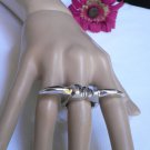 NEW WOMEN SILVER ELASTIC METAL WESTERN STYLE BIG FASHION RING BIG BULL HORNS