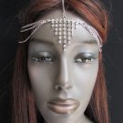 WOMEN 2014 METAL HEAD CHAIN FASHION JEWELRY TRIANGLE SILVER MULTI RHINESTONES